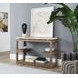 Nash Light Stain Rectangular Travertine Top Sofa Table and Console