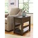 Nyles Medium Stain Rectangular Drawer Chairside Table
