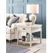 Serra Hamilton Classic White Rectangular End Table with 1 Drawer