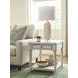 Terrace White Rectangular Drawer End Table
