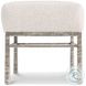Aventura Frosted Nickel Upholstered Bench