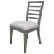Pure Modern Beige Performance Fabric Ladder Back Dining Chair Set Of 2