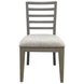 Pure Modern Beige Performance Fabric Ladder Back Dining Chair Set Of 2