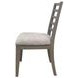 Pure Modern Beige Performance Fabric Ladder Back Dining Chair Set Of 2