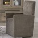Pure Modern Brown Upholstered Caster Chair