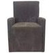 Pure Modern Brown Upholstered Caster Chair