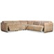 Alta Brown Leather 5 Piece Modular Power Reclining Sectional