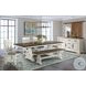 Drake Rustic White and French Oak Trestle Extendable Dining Table
