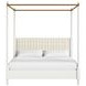 Haven Warm White Upholstered Canopy Poster Bedroom Set