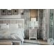 Island Haven Dapple Grey and Blanc 1 Drawer and 2 Door Nightstand with USB Charging