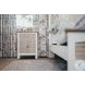 Island Haven Dapple Grey and Blanc 1 Drawer and 2 Door Nightstand with USB Charging