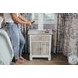 Island Haven Dapple Grey and Blanc 1 Drawer and 2 Door Nightstand with USB Charging