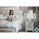 Island Haven Dapple Grey and Blanc 1 Drawer and 2 Door Nightstand with USB Charging