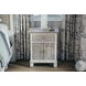 Island Haven Dapple Grey and Blanc 1 Drawer and 2 Door Nightstand with USB Charging