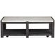 Plum Creek Ravenwood Black and White Rectangular Marble Top Cocktail Table