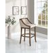 Houston Ivory Upholstered Counter Height Dining Stool with Nailhead Trim