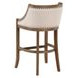 Houston Ivory Upholstered Bar Stool with Nailhead Trim