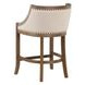 Houston Ivory Upholstered Counter Height Dining Stool with Nailhead Trim