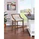 Houston Ivory Upholstered Counter Height Dining Stool with Nailhead Trim