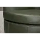 Barolo Lyric Sage Leather Upholstered Swivel Club Chair