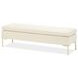 Velena Ivory Upholstered 59" Accent Bench