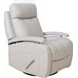 Duffy Gable Dove Leather Swivel Glider Recliner