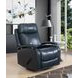 Duffy Ryegate Sapphire Blue Leather Swivel Glider Recliner