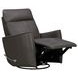 Roxy Abby Dark Gray Leather Manual Swivel Glider Recliner