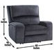 Lovell Gray Power Reclining Chair with USB Charging