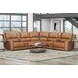 Belmont Lyric Caramel Leather 7 Piece Modular Zero Gravity Power Reclining Sectional with USB Charging