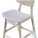 Oscar White Ash And Gray Upholstered Counter Height Stool Set Of 2
