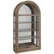 Medley Brown Arch 1 Sliding Door Curio Cabinet with LED Lighting