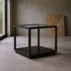 Glaze Onyx Square Glass Top End Table