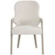 Gwendolyn Cerused Taupe Upholstered Arm Chair Set of 2