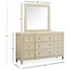 Sheridan Limestone 9 Drawer Dresser with Rectangular Mirror