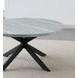 Keyla Gray Round Faux-Marble Cocktail Table