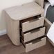Henry Sand 3 Drawer Nightstand with USB Charging