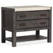 Foxrun Hollow Ravenwood Black and Elite Dove Upholstered Panel Bedroom Set