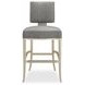Reserved Seating Pewter Upholstered Counter Height Stool