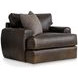 Cameron Brown Leather Upholstered Swivel Chair