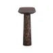 Braya Dark Brown Oval Concrete Top Console Table