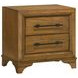 Talcott Warm Honey Brown Upholstered Storage Platform Bedroom Set with LED