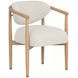 Sigrid Monument Oatmeal Upholstered Dining Arm Chair
