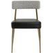 Kiran Bravo Black and Helios Check Black Upholstered Stackable Dining Chair Set of 2