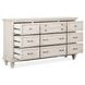 Newport Alabaster 9 Drawer Dresser with Rectangular Mirror