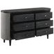 Skyline Onyx and Gray Upholstered Panel Bedroom Set