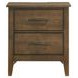 Andover Walnut 2 Drawer Nightstand with USB Charging