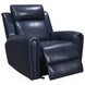 Jonathan Blue Leather Glider Power Recliner with Power Headrest and USB Charging