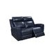 Jonathan Blue Leather 61" Lay Flat Power Reclining Loveseat with Power Headrest and USB Charging