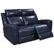 Jonathan Blue Leather 61" Lay Flat Power Reclining Loveseat with Power Headrest and USB Charging